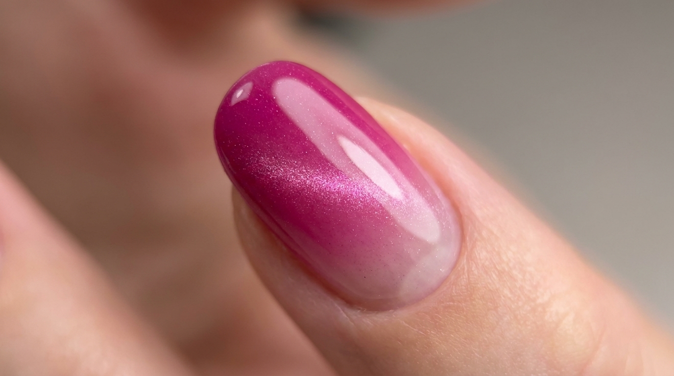 Ongles Dégradé Rose Magenta et Œil de Chat — Tutoriel Étape par Étape