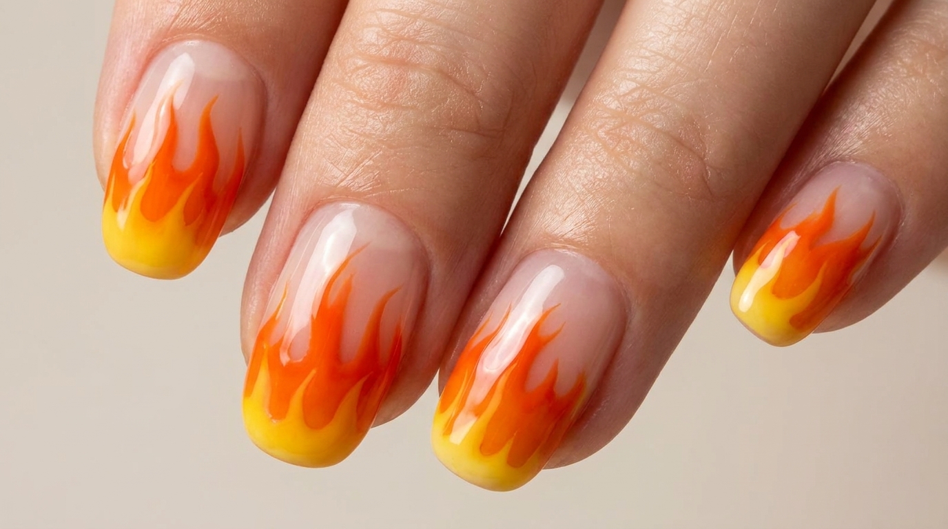 Nail Art Flammes Ardentes — Tutoriel Professionnel Étape par Étape