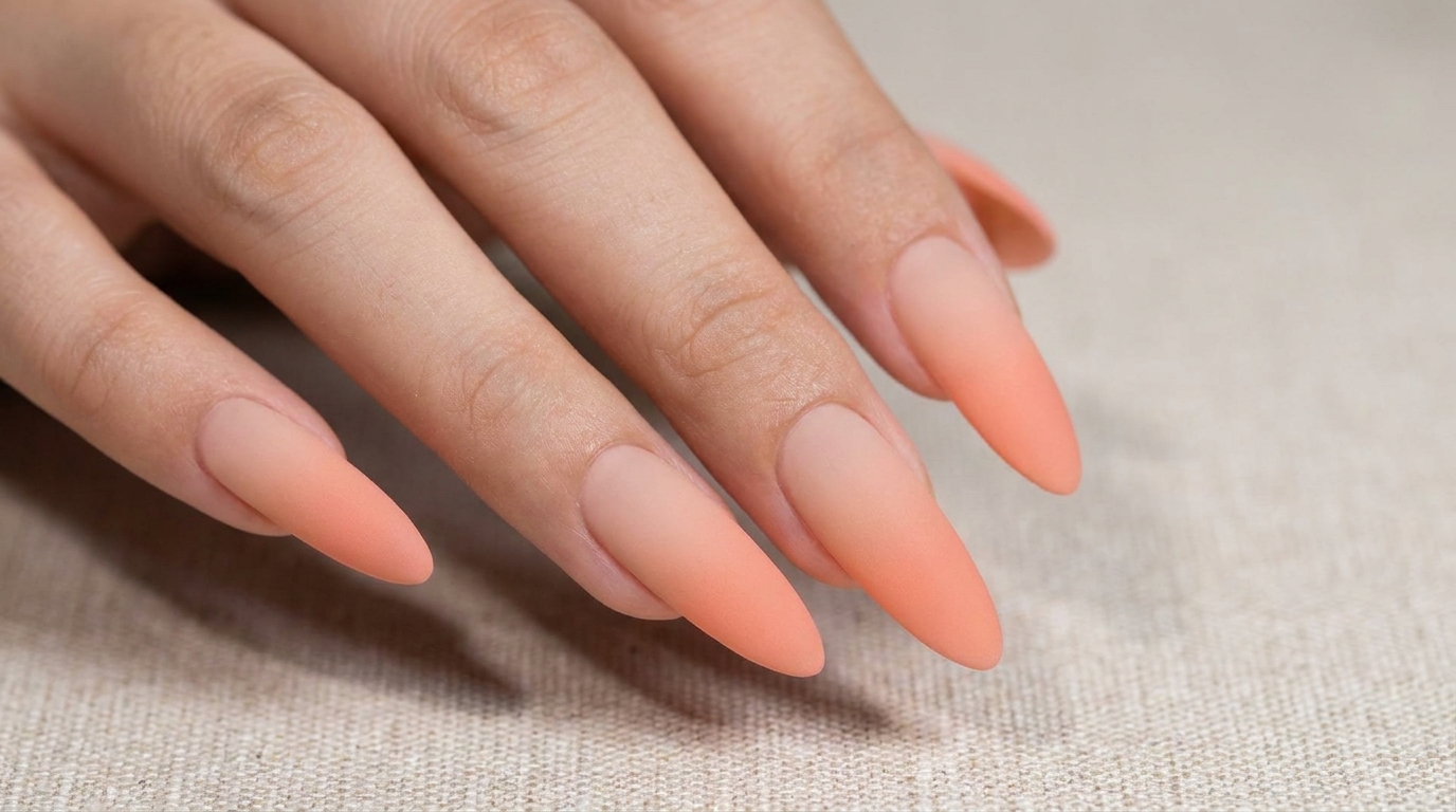 Ongles Ombré Pêche Mat — Tutoriel Étape par Étape