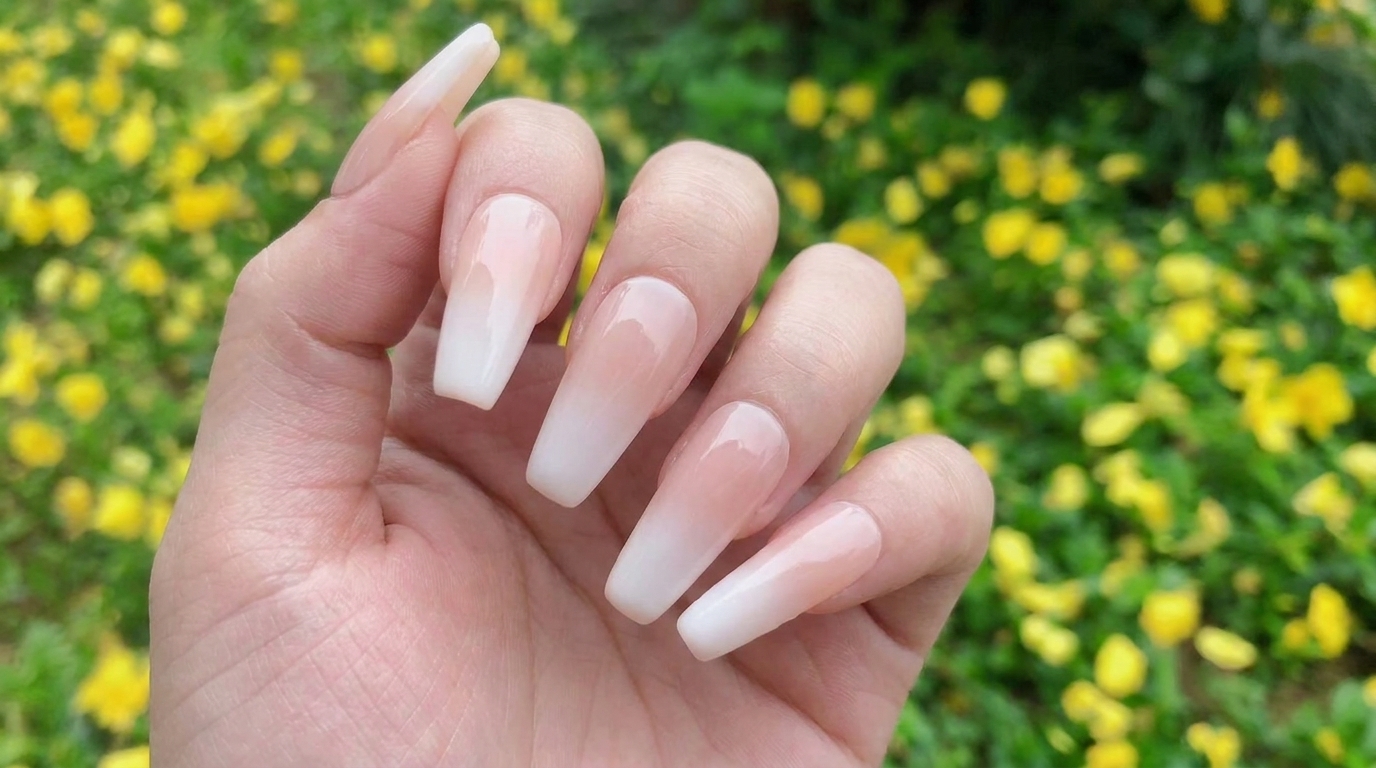 Ongles Ombré Rose Nude et Blanc — Tutoriel Étape par Étape