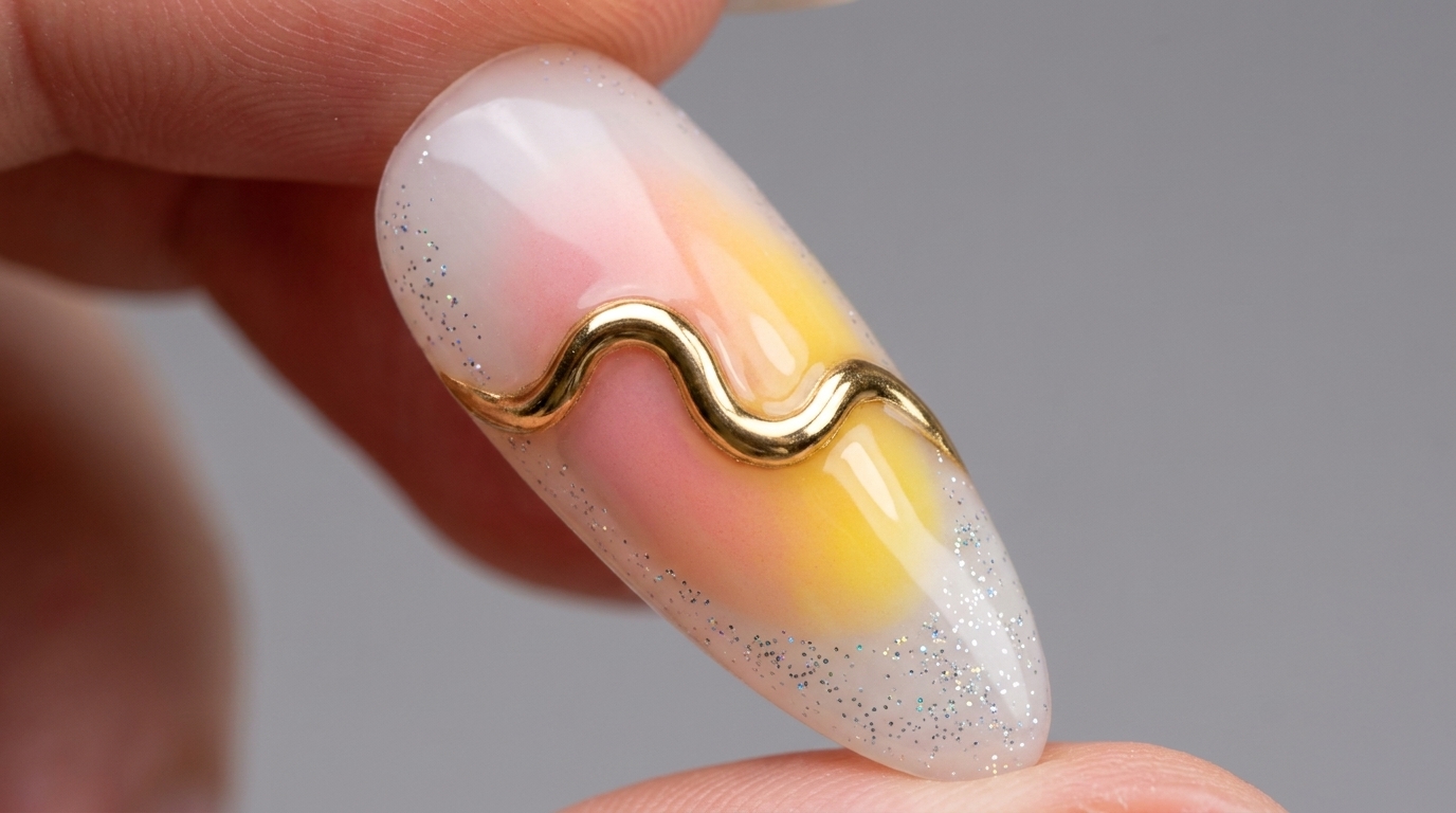 Nail Art Fondant Doré au Crépuscule — Tutoriel Dégradé Atmosphérique