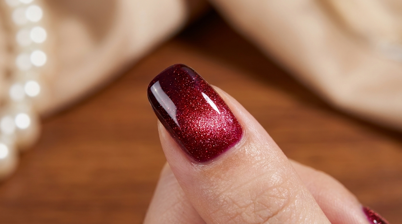 Ongles dégradés effet œil de chat prune — Tutoriel manucure magnétique