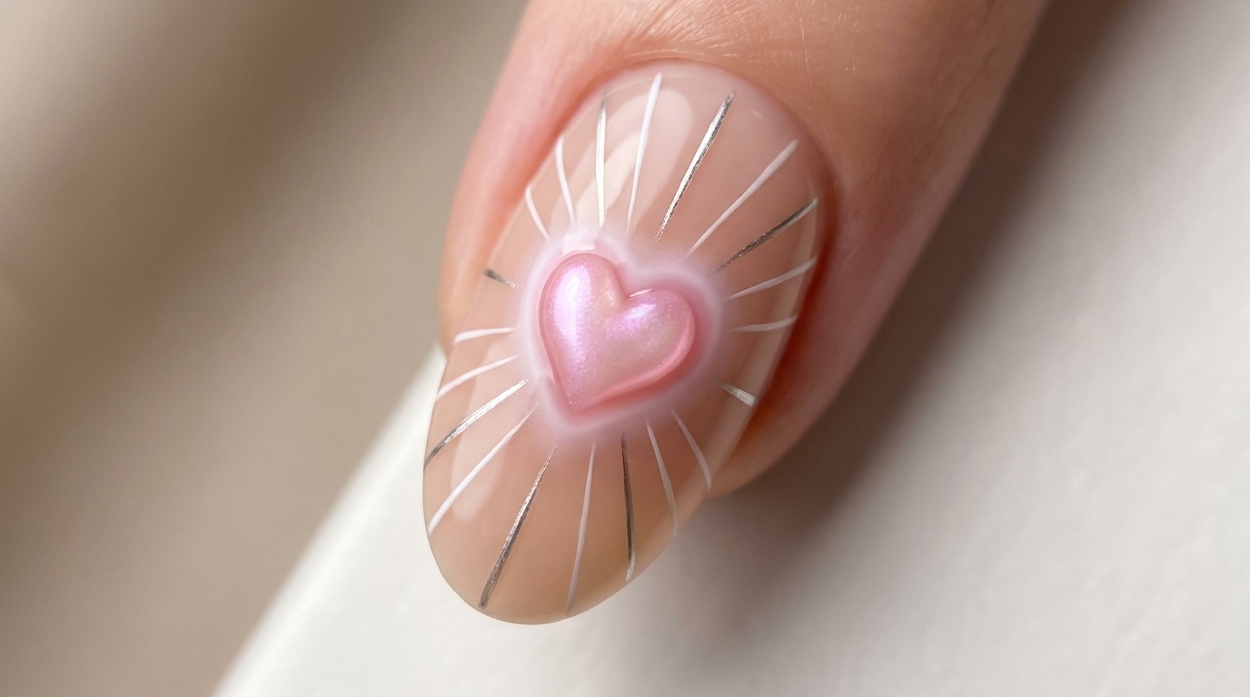 Ongles Cat Eye « Cœur de Lumière » — Tutoriel Féerique Étape par Étape