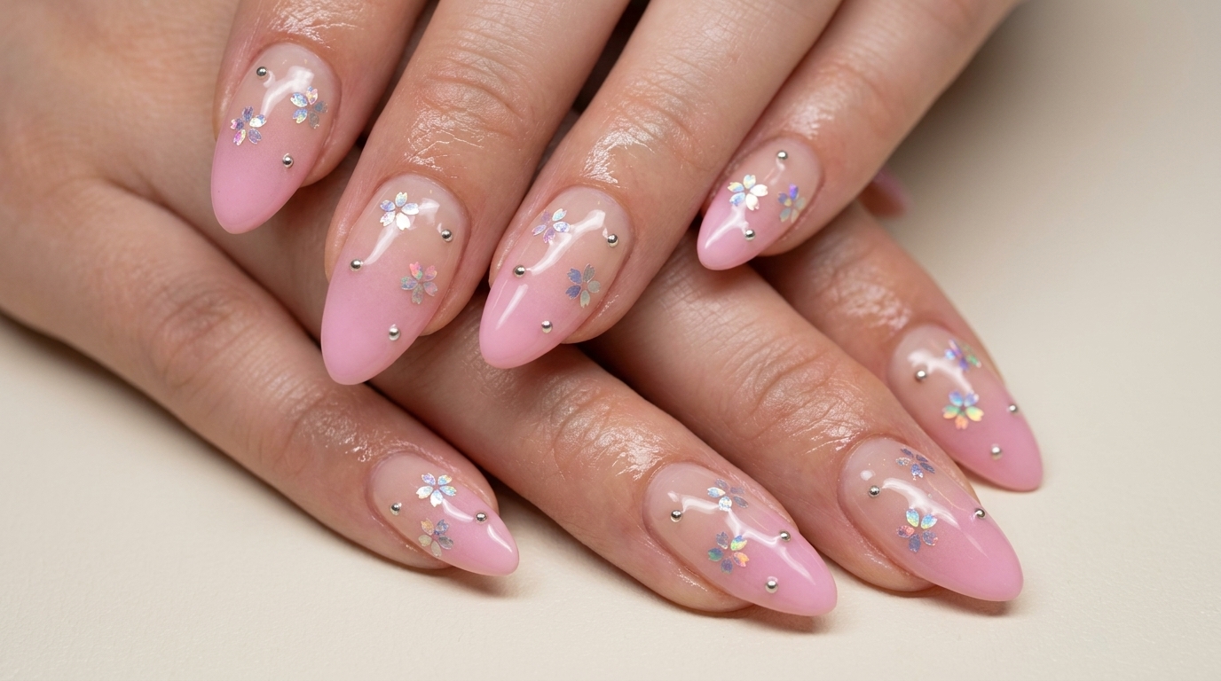 Manucure Ombré Fleurs de Cerisier — Tuto Nail Art Floral Délicat