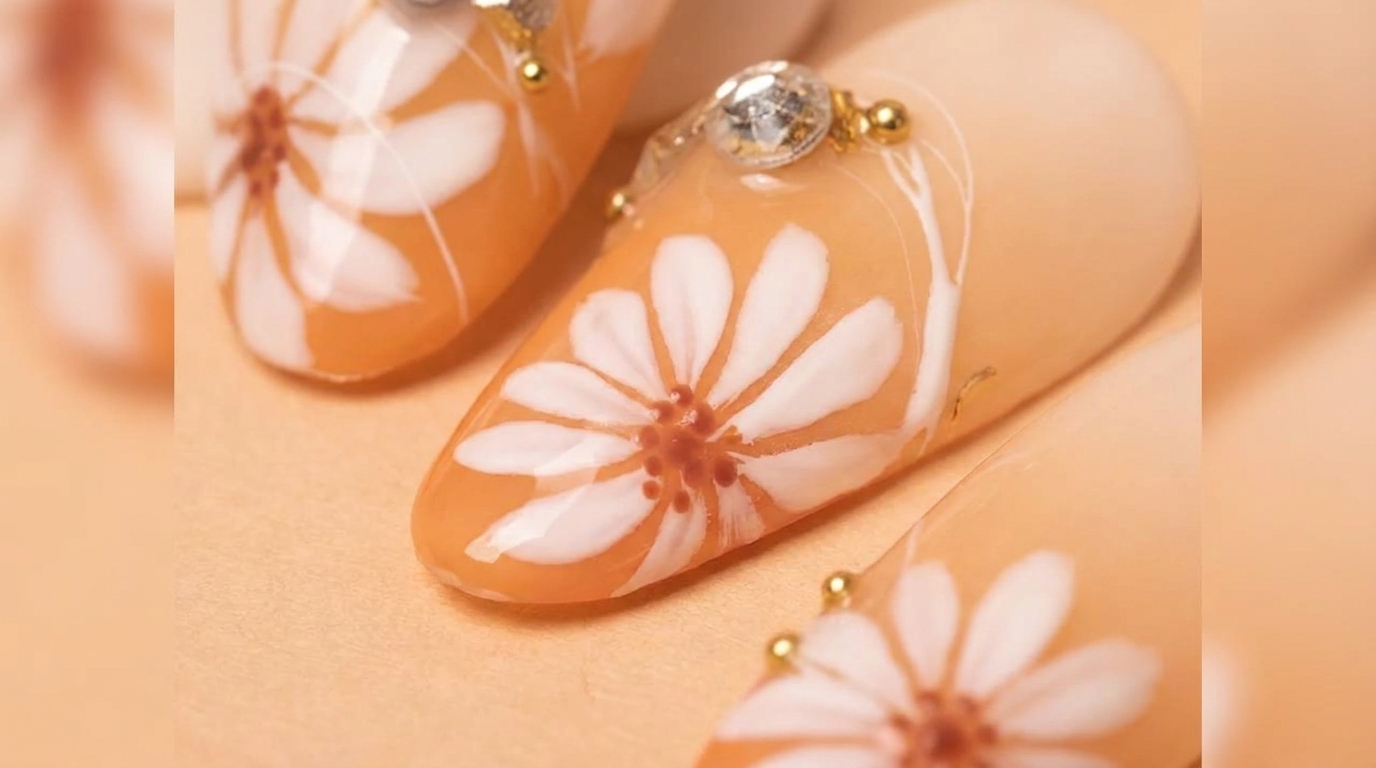 Ongles Gel Ombré et Marguerites — Tutoriel Étape par Étape
