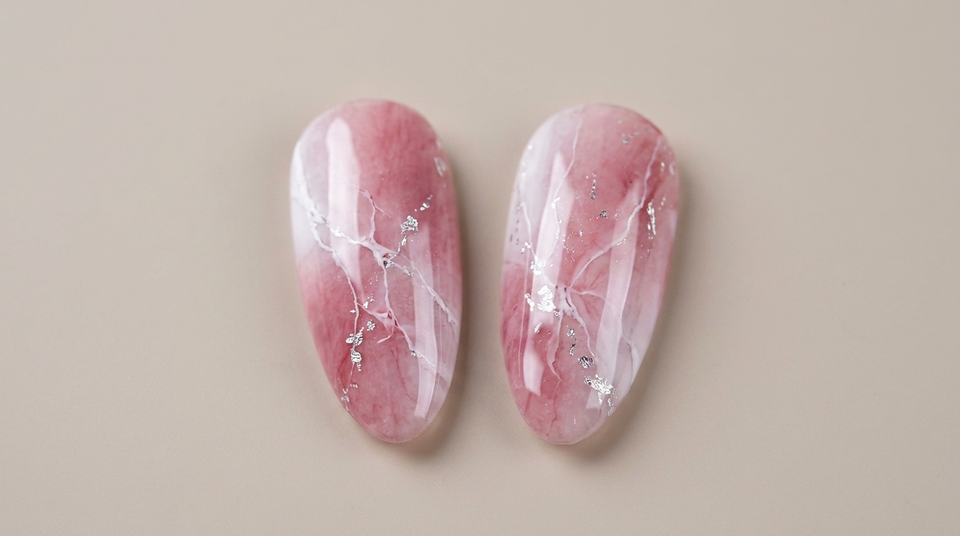 Nail Art Marbré Rose — Tutoriel Étape par Étape Blooming Gel & Aquarelle