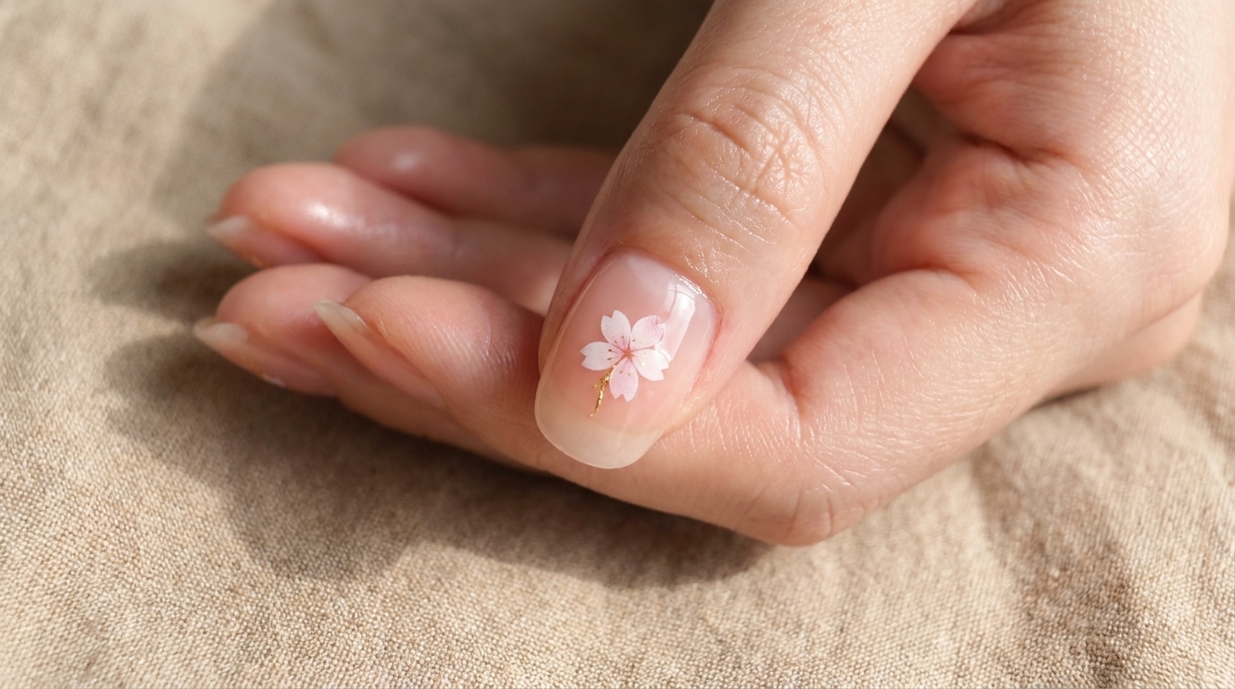 Ongles en Gel Blush Rose Nude et Fleurs de Cerisier — Tutoriel Étape par Étape