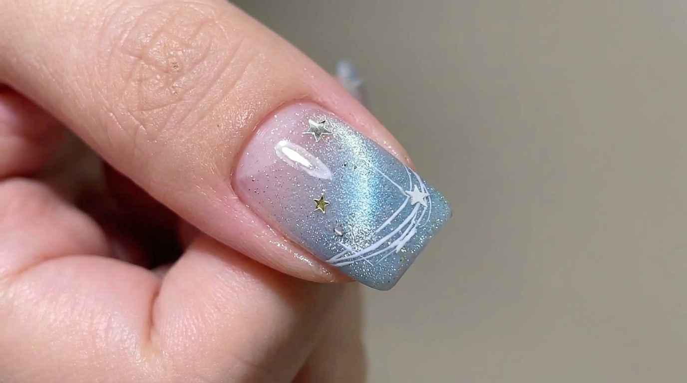 Ongles Island-Style en Dégradé Cat-Eye — Tutoriel Étape par Étape