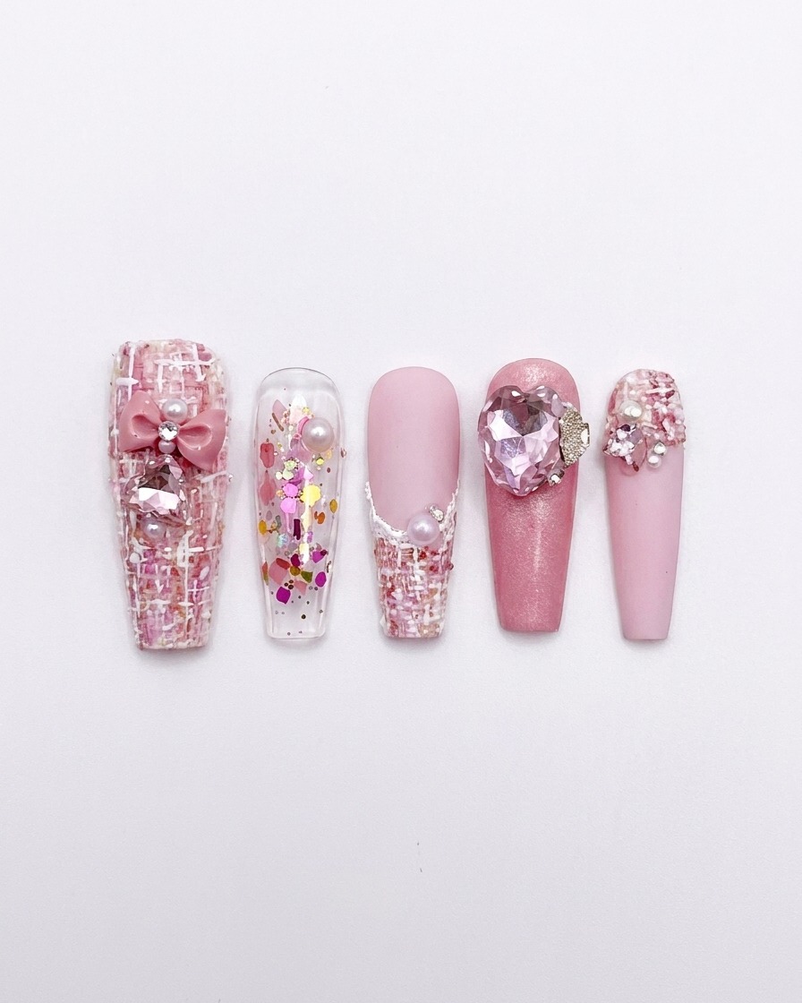 Un pinceau appliquant une fine couche uniforme de vernis gel rose tendre sur une capsule transparente.