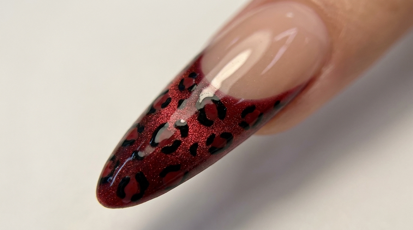 Manucure French Cat-Eye à motif léopard — Tutoriel pas à pas