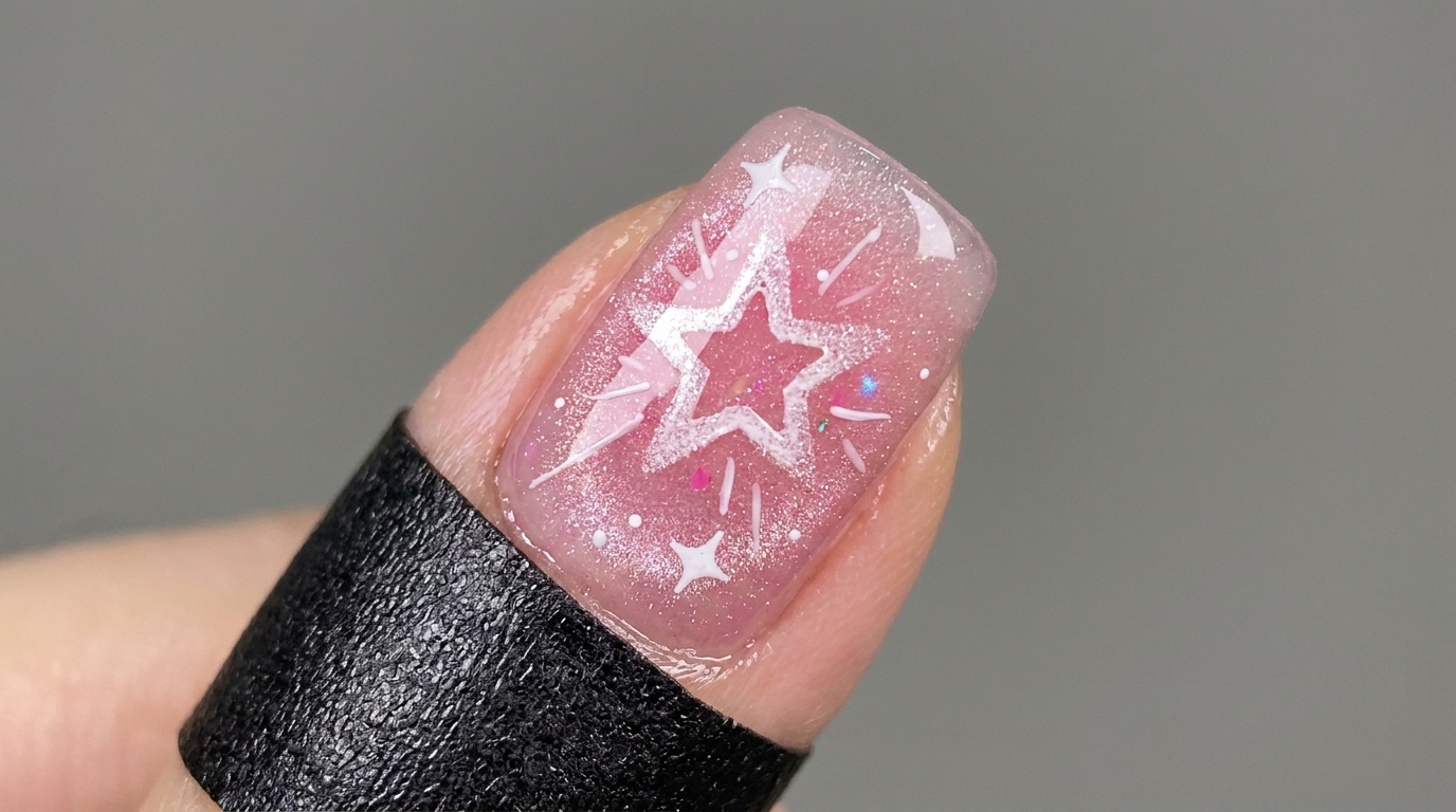 Tutoriel : Manucure Sweet Star effet Cat-Eye coloré