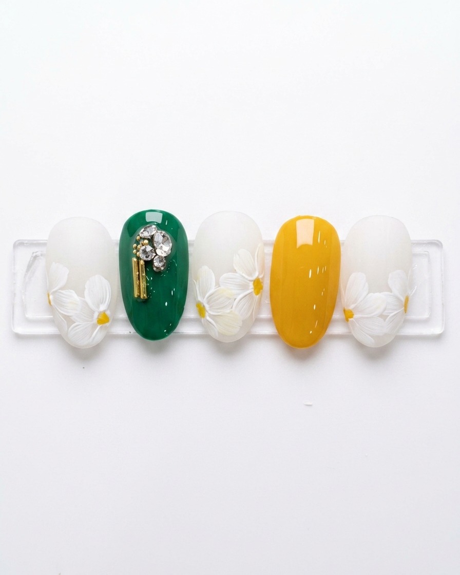 Gros plan dun pinceau appliquant une base gel transparente sur une capsule.