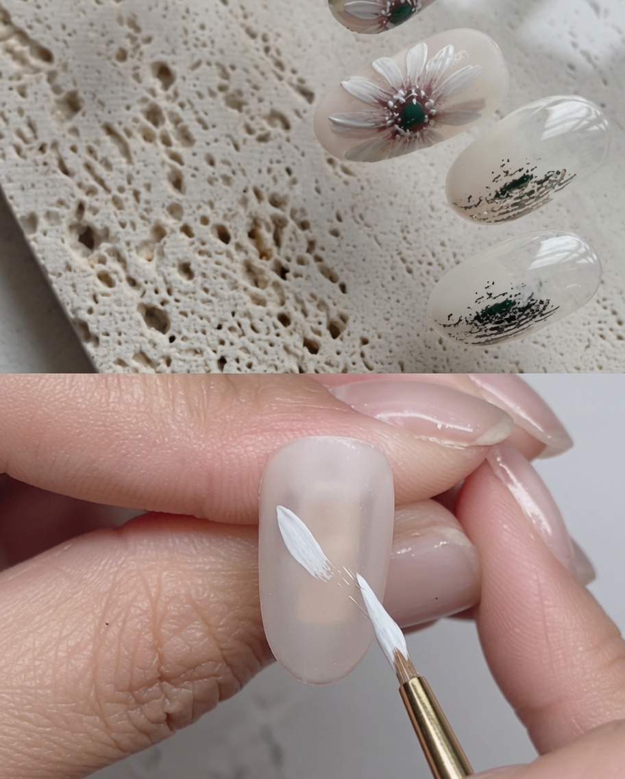 Gros plan de longle avec des traits de lumière ajoutés sur les pétales existants.
