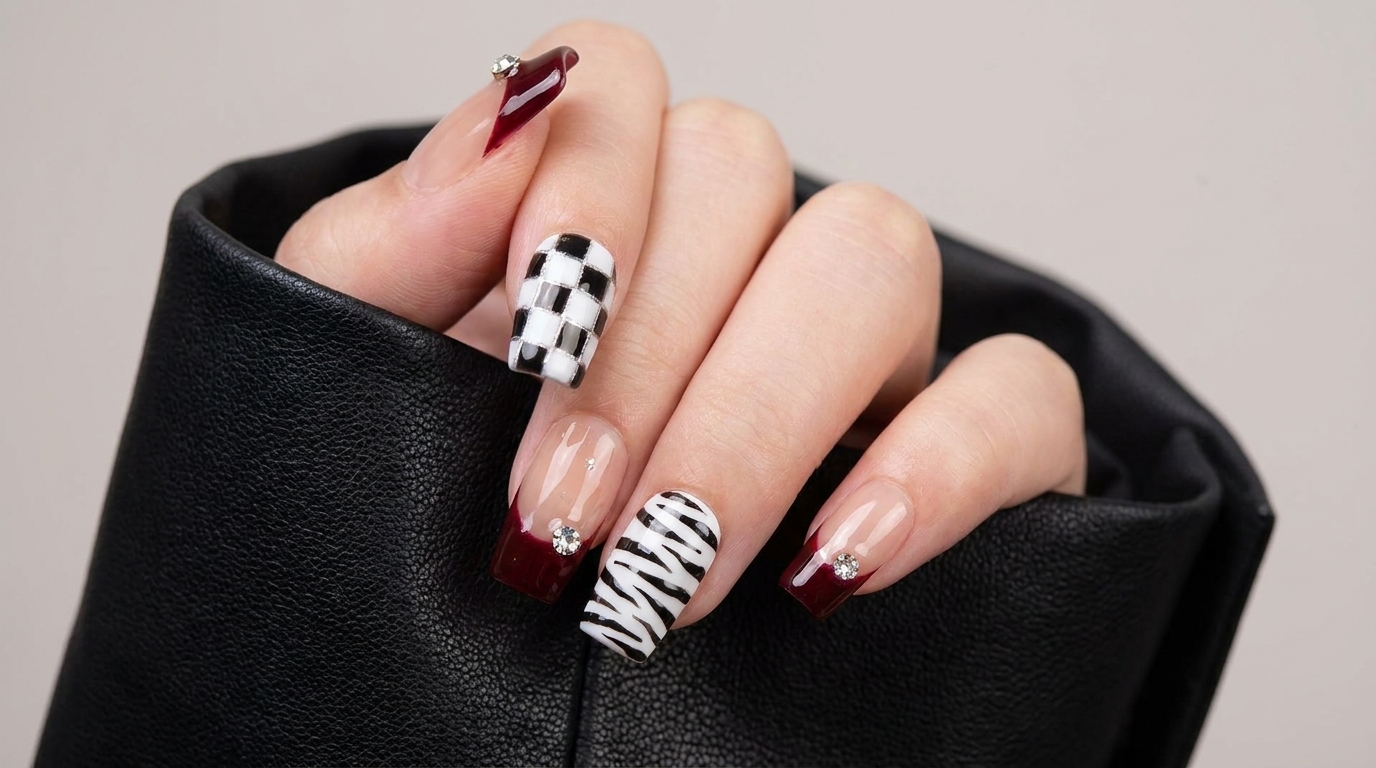 Nail Art d'Automne Multi-Motifs Facile avec Stickers de Stamping