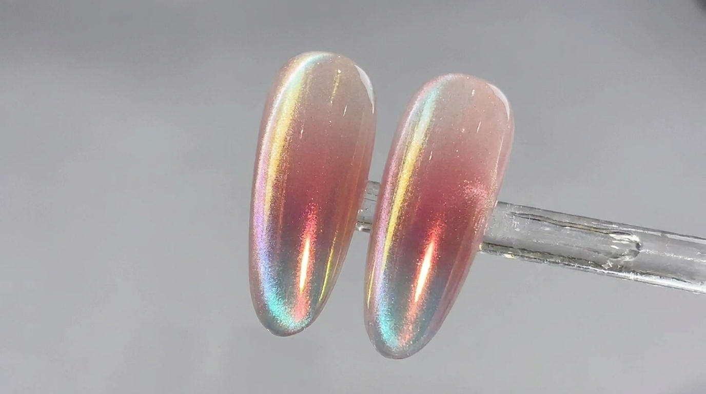 Ongles Aurora Gradient Cat Eye — Tuto Pas à Pas