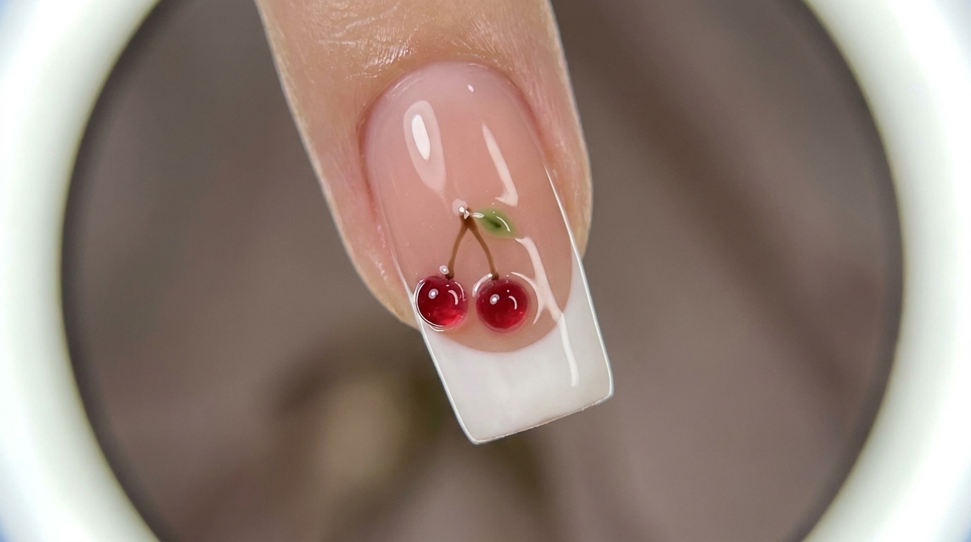Tutoriel Nail Art : Dégradé French Manucure Effet Cerise