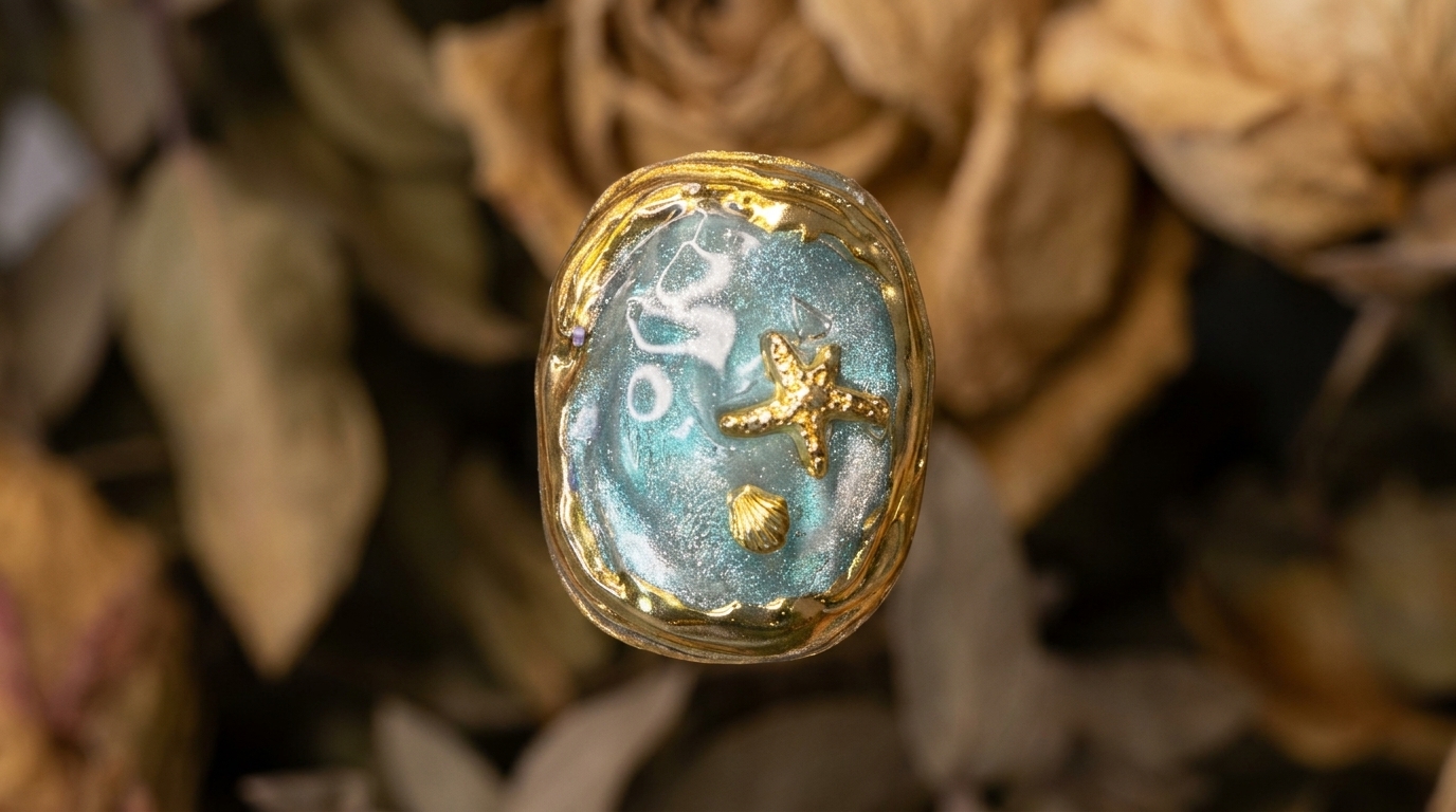 Art d'ongles en gel 3D style Atlantis — Tutoriel étape par étape