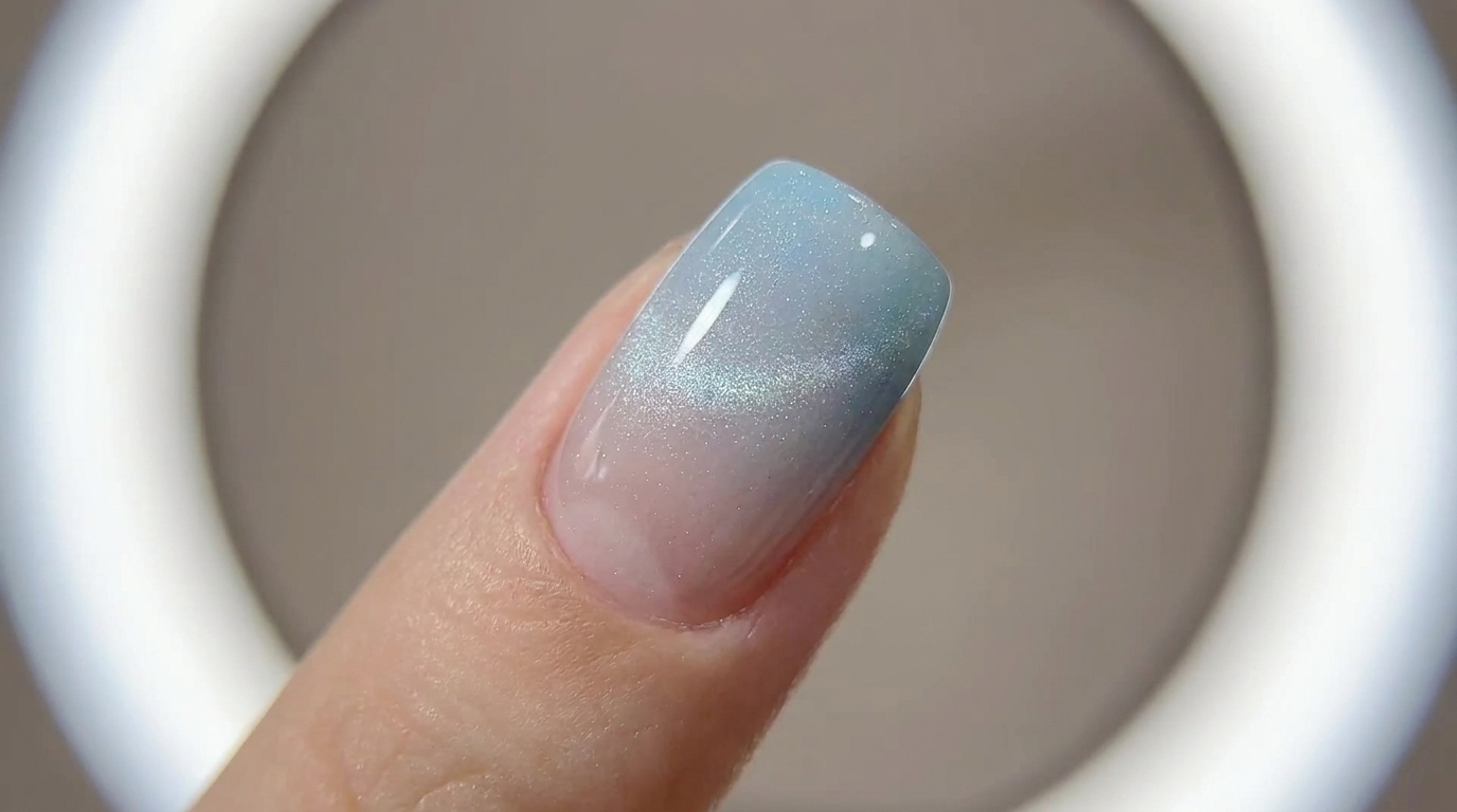Ongles Gel Ombré Bleu Été – Tutoriel Pas à Pas