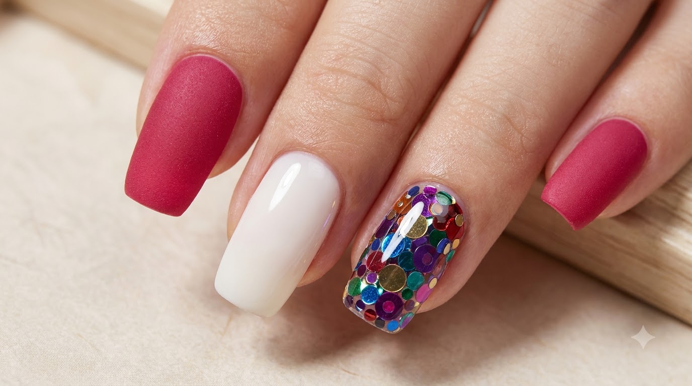 Ongles Rose Corail et Strass Scellés — Tutoriel Pas à Pas