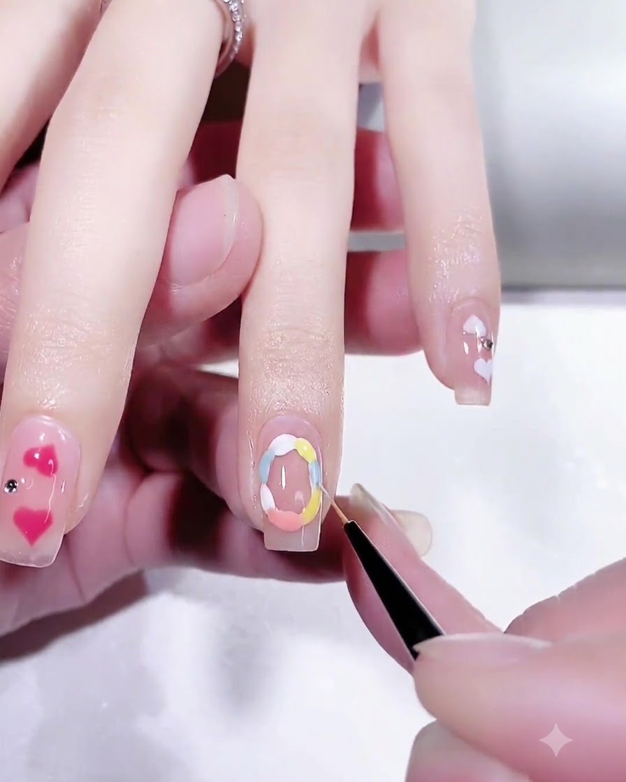 Une main placée à lintérieur dune lampe à ongles UV LED professionnelle pour catalyser le nail art en gel.