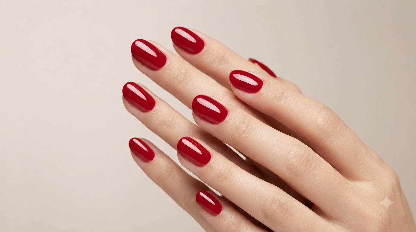 Manucure Gel Rouge Classique Brillante : Tuto Pas à Pas
