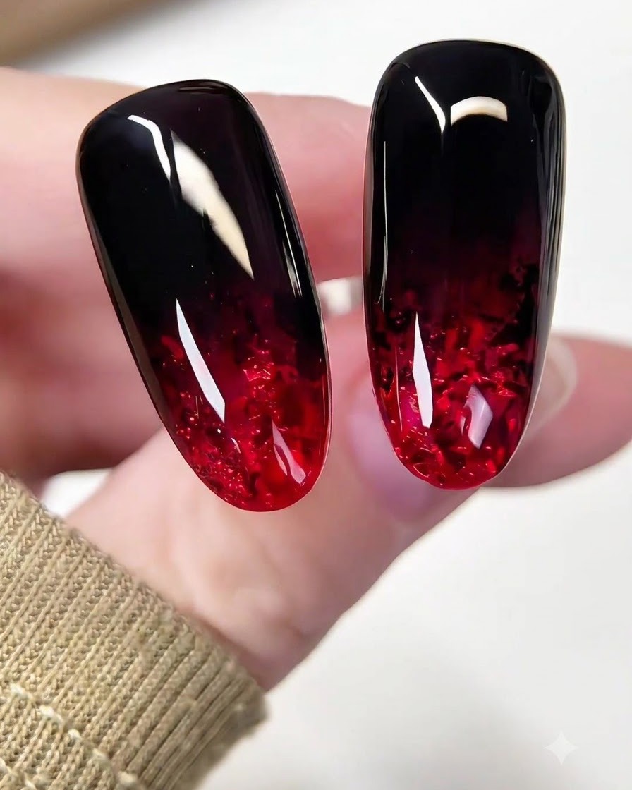 Des ongles placés à lintérieur dune lampe de catalysation UV LED professionnelle.