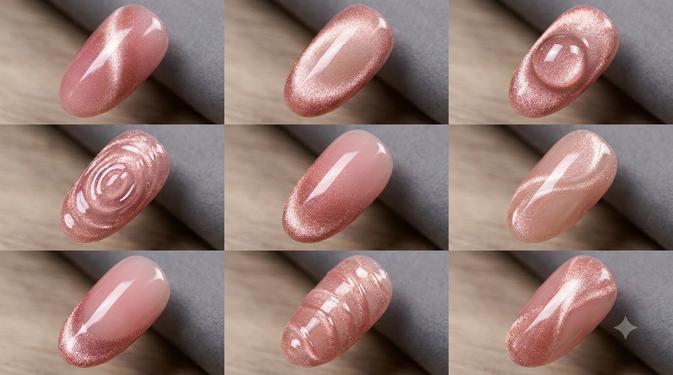 Art d'ongles Cat Eye multi-styles — Tutoriel complet sur les techniques d'aimant
