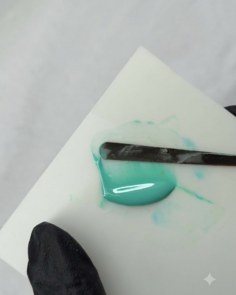 Deux flacons de vernis gel étiquetés Bouvo P16 et N04 dressés bien droits sur une surface plane blanche.