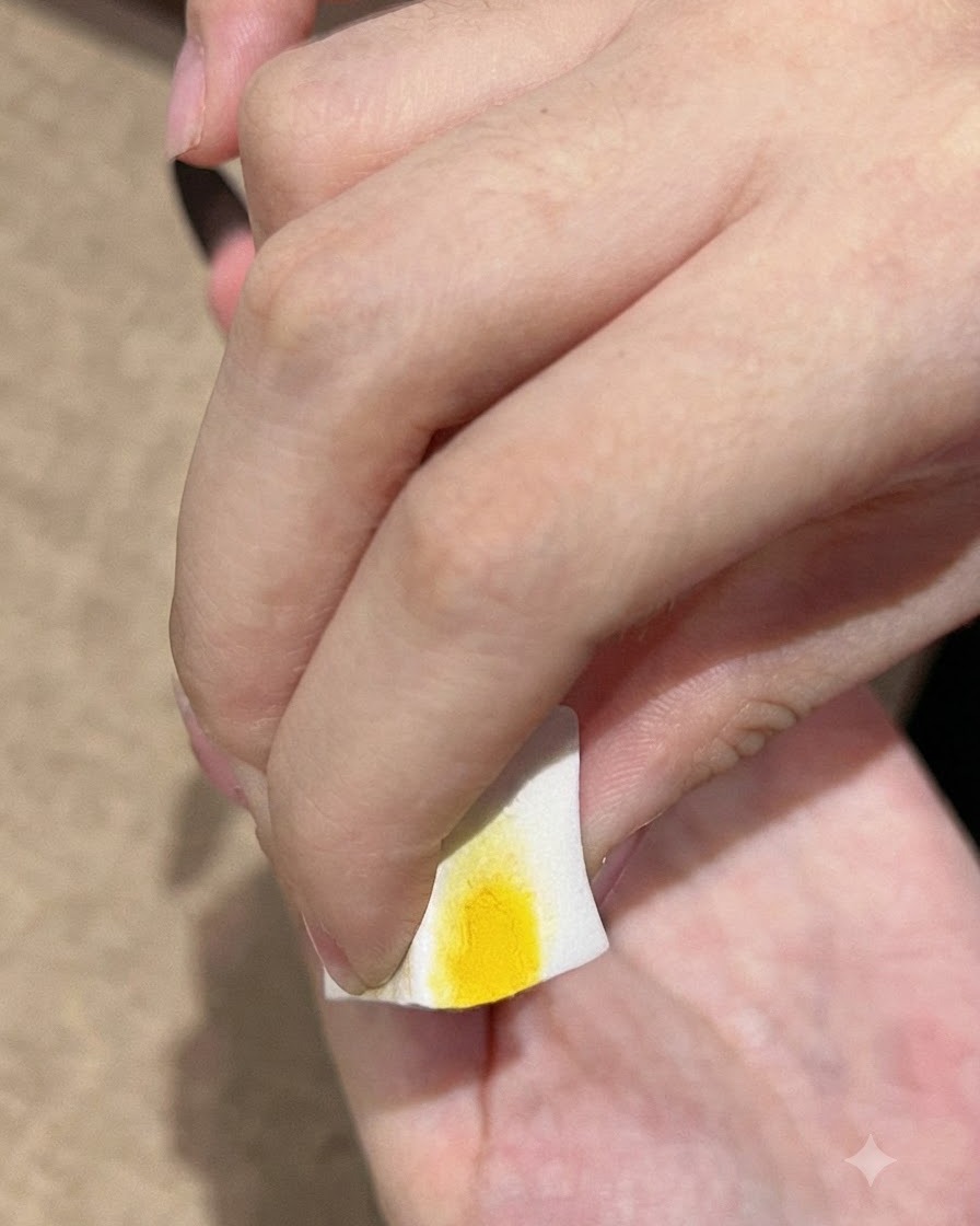Une éponge appliquant une dernière touche de couleur noire dégradée sur le bout dun ongle manucuré.