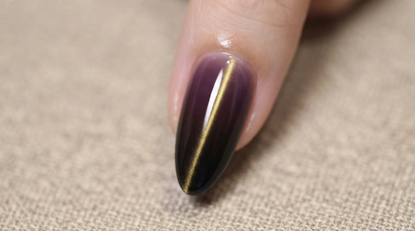 Ongles Ombrés Gothiques Violet et Or — Tutoriel Pas à Pas