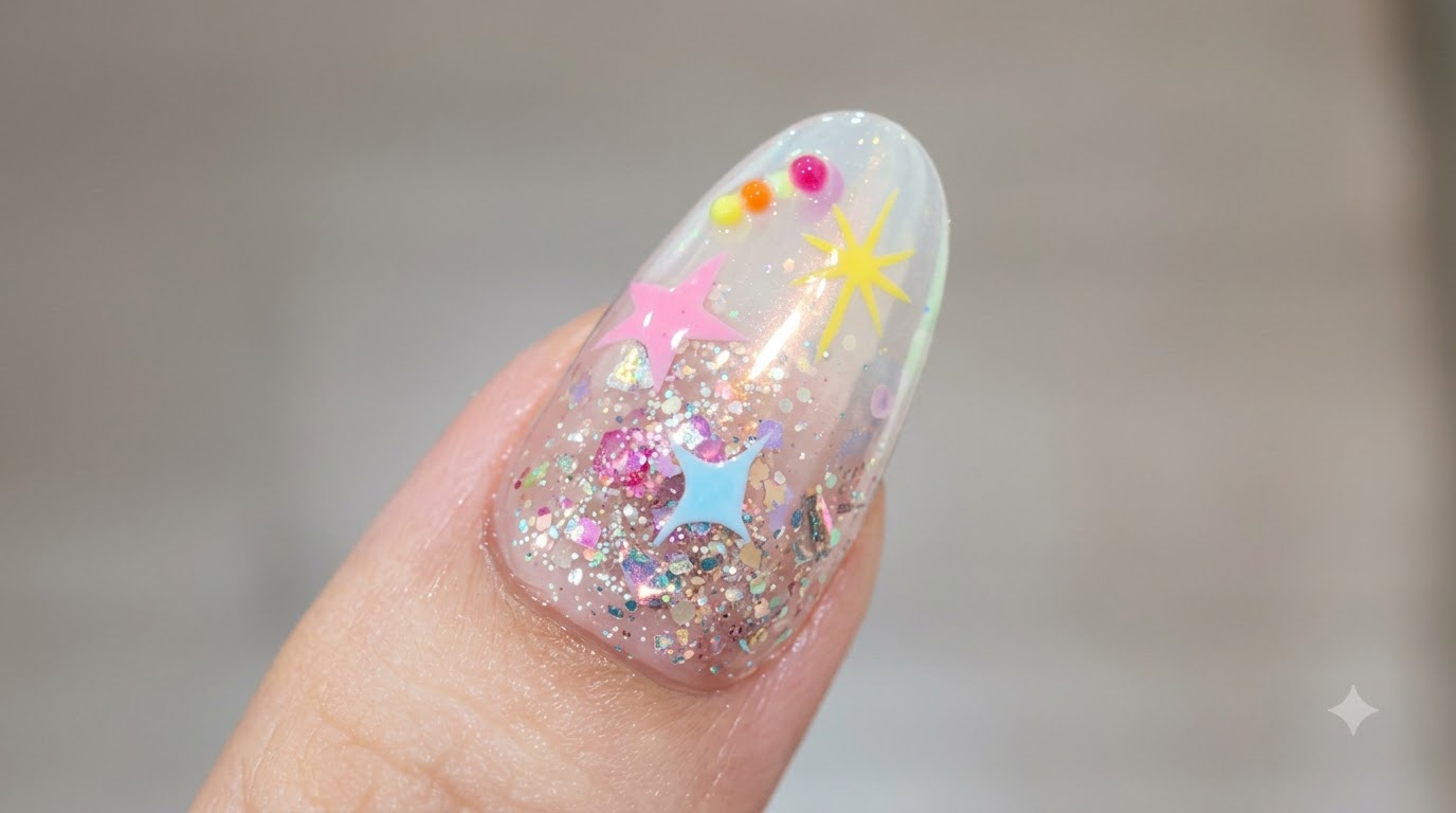 Tutoriel Ongles — Explosion d'Étoiles Édition Limitée Été