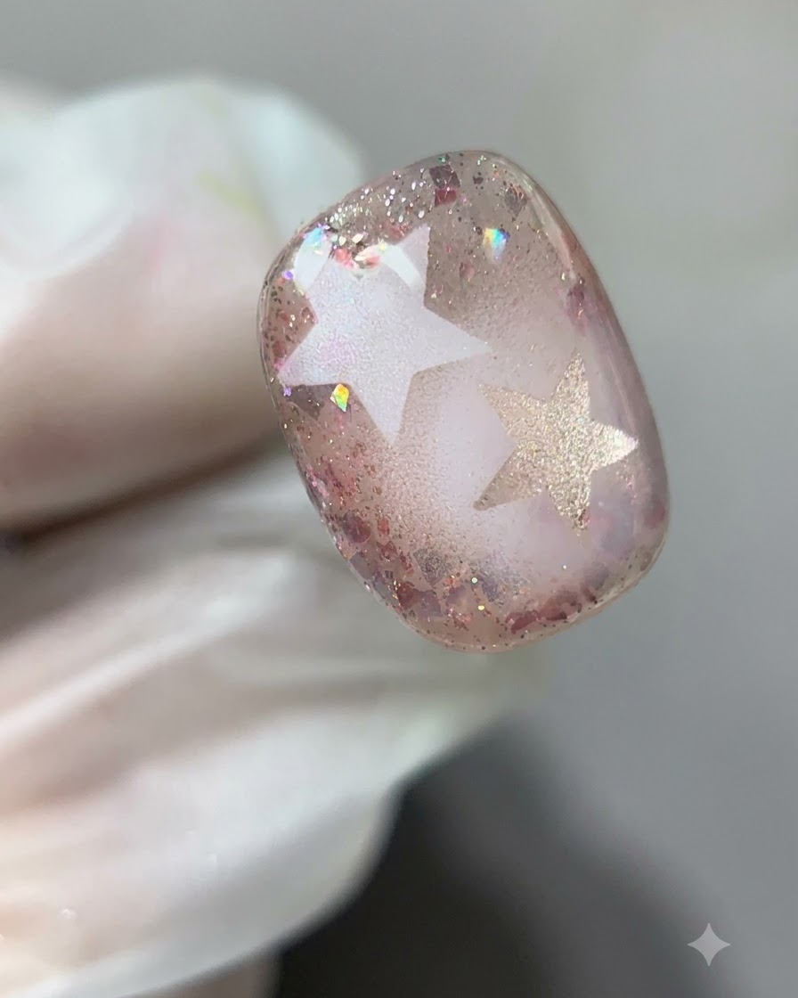 Un pinceau appliquant du gel de liaison transparent sur la surface dun ongle préparé.