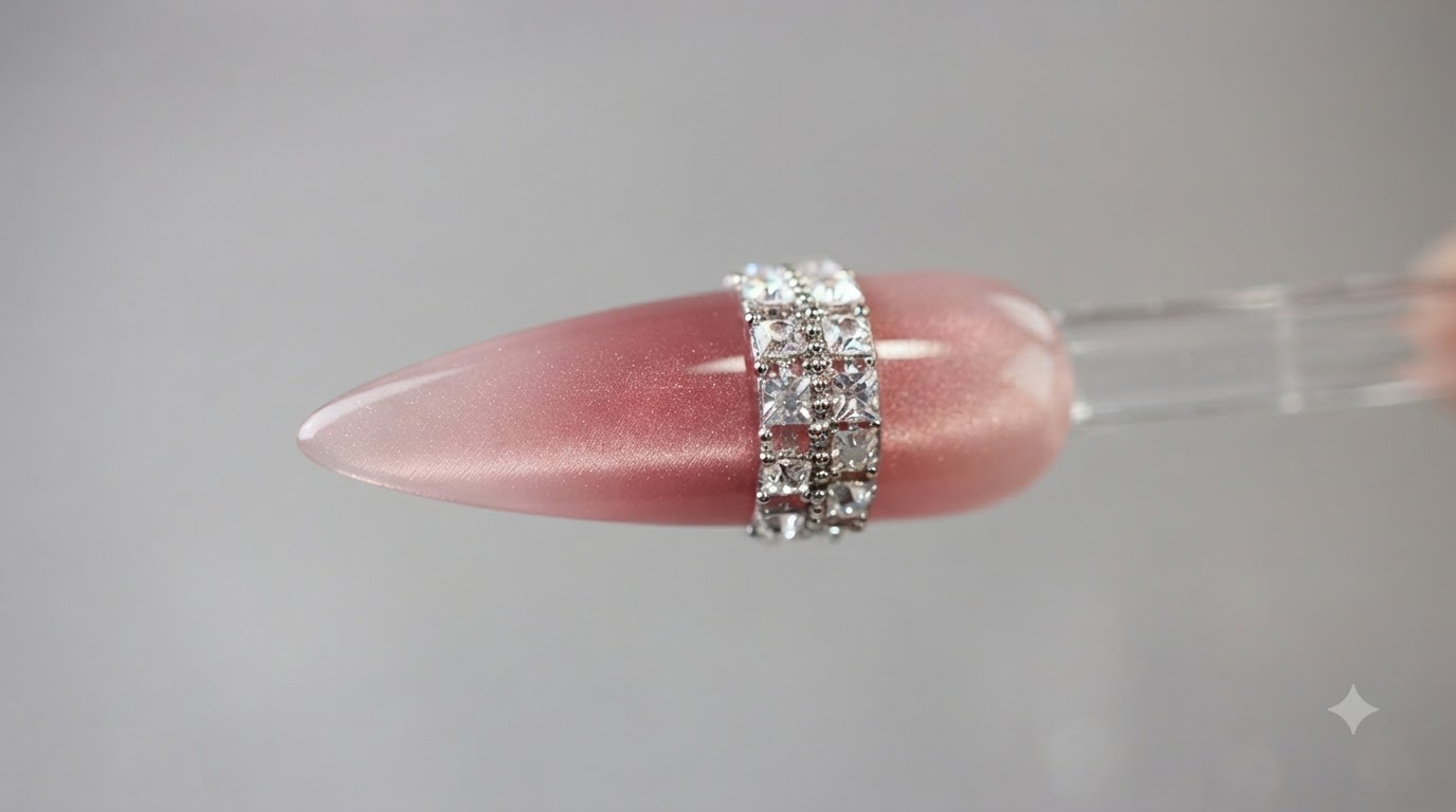 Ongles Cat Eye Bague Flash Transparents — Tutoriel Nail Art Scintillant