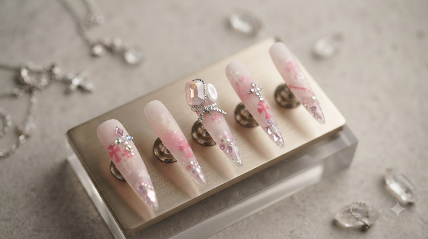 Art Ongulaire Sweet and Cool Chrome Hearts — Tutoriel Étape par Étape