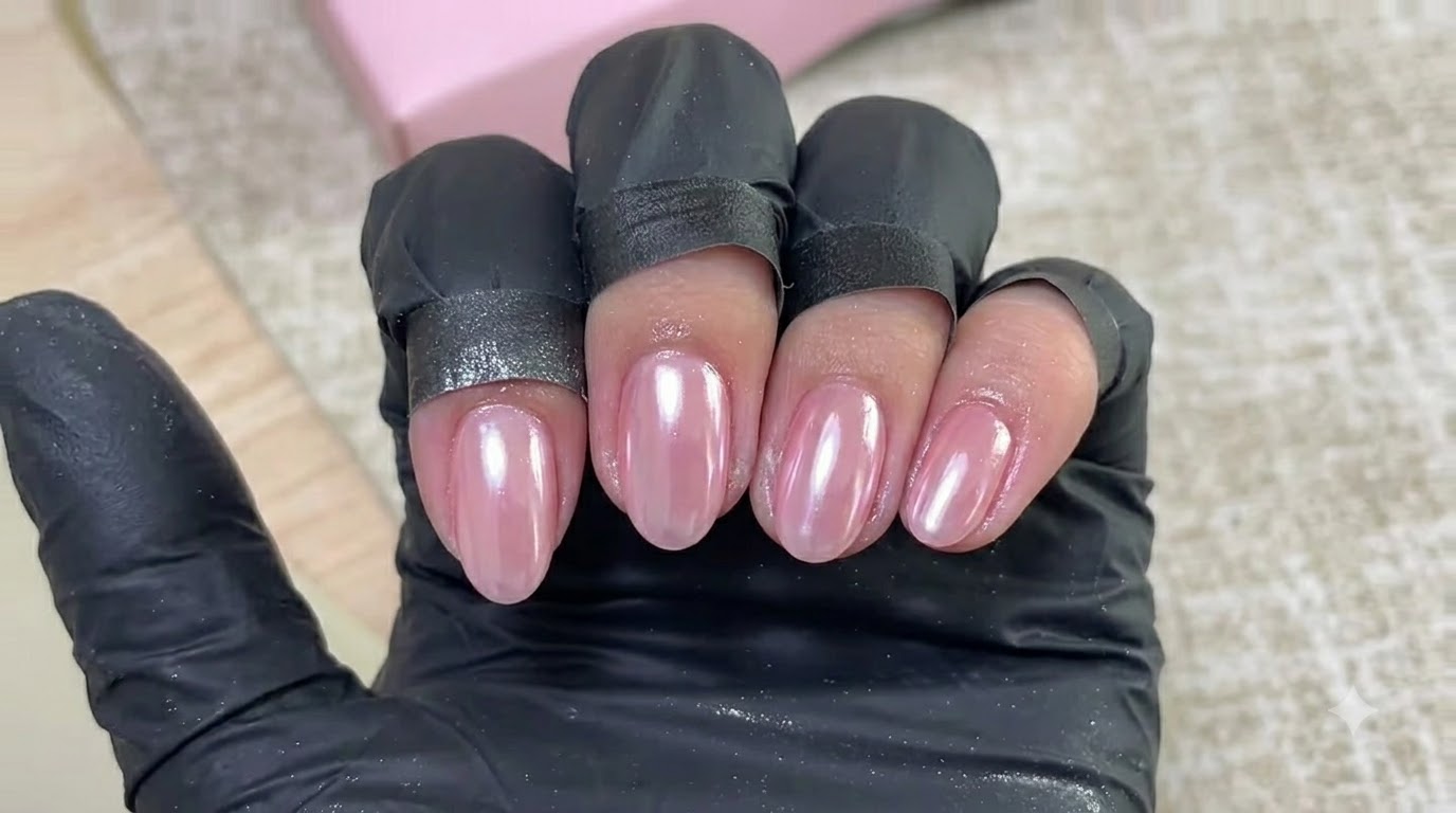 Ongles Chrome Perle Style Hailey Bieber — Tutoriel Étape par Étape