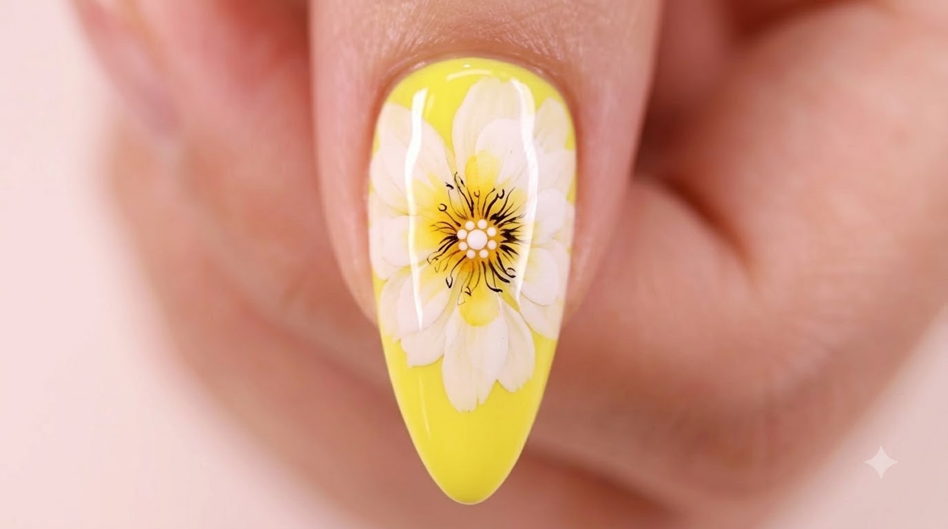 Art Ongulaire Marguerite Simple — Tutoriel Gel Multicouche