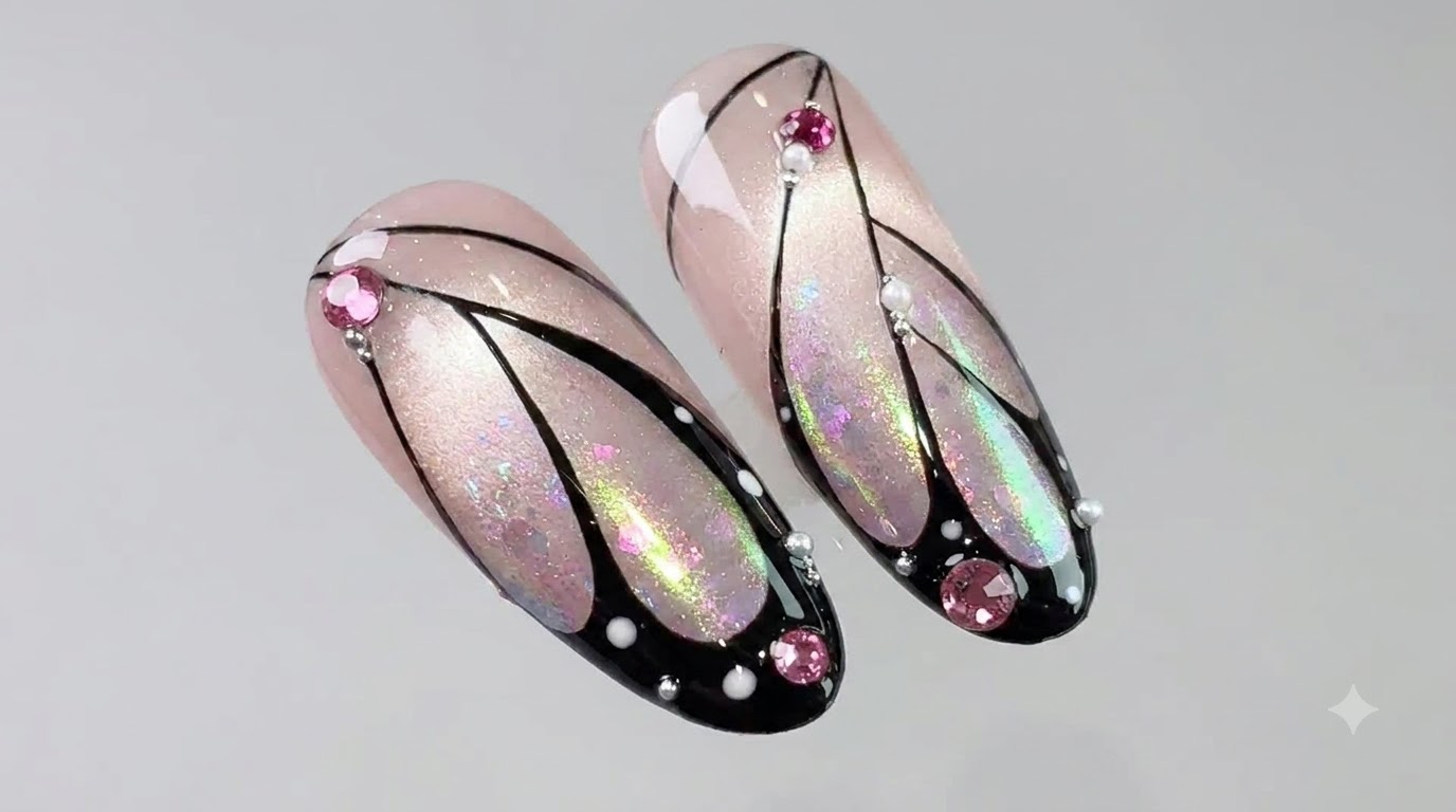 Ongles Œil-de-Chat Papillon Aurora — Tutoriel Étape par Étape