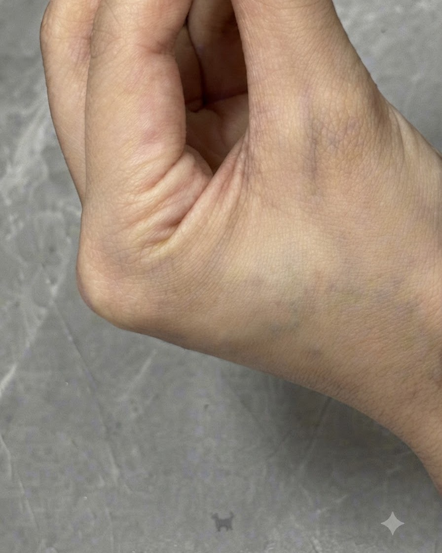 Un aimant puissant pour nail art tenu près dun gel cat-eye brillant pour façonner la réflexion de la lumière magnétique.