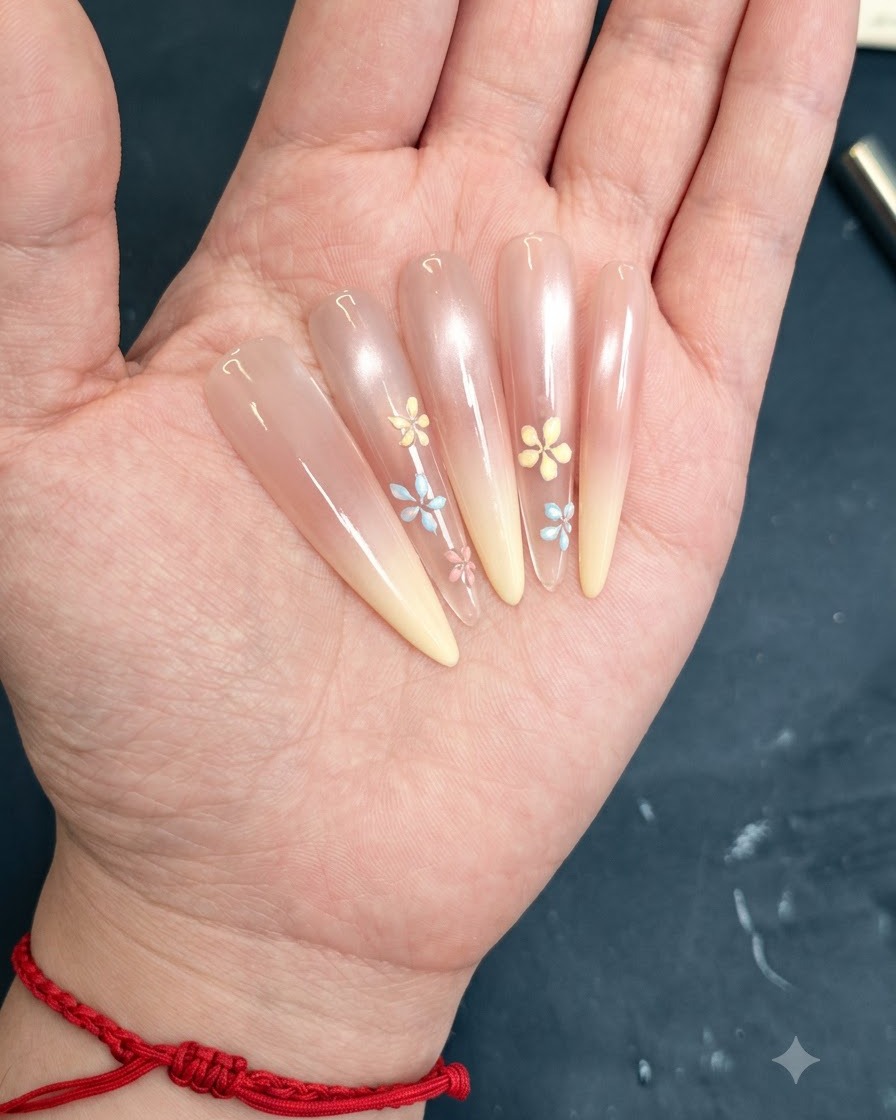 Un petit aimant tenu près de la surface de longle pour façonner leffet de reflet cat-eye.