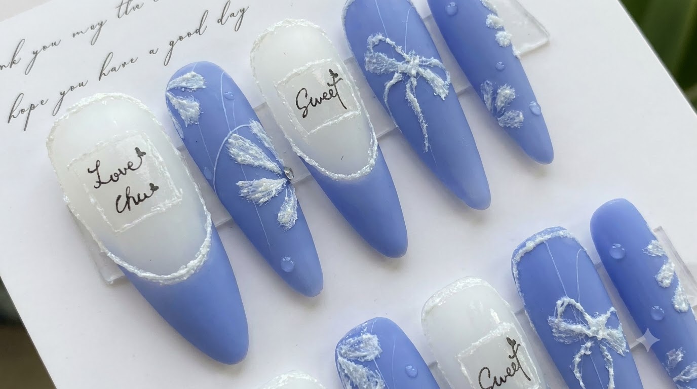 Faux-ongles Press-On Marguerites en Gel Gypse — Tutoriel Étape par Étape