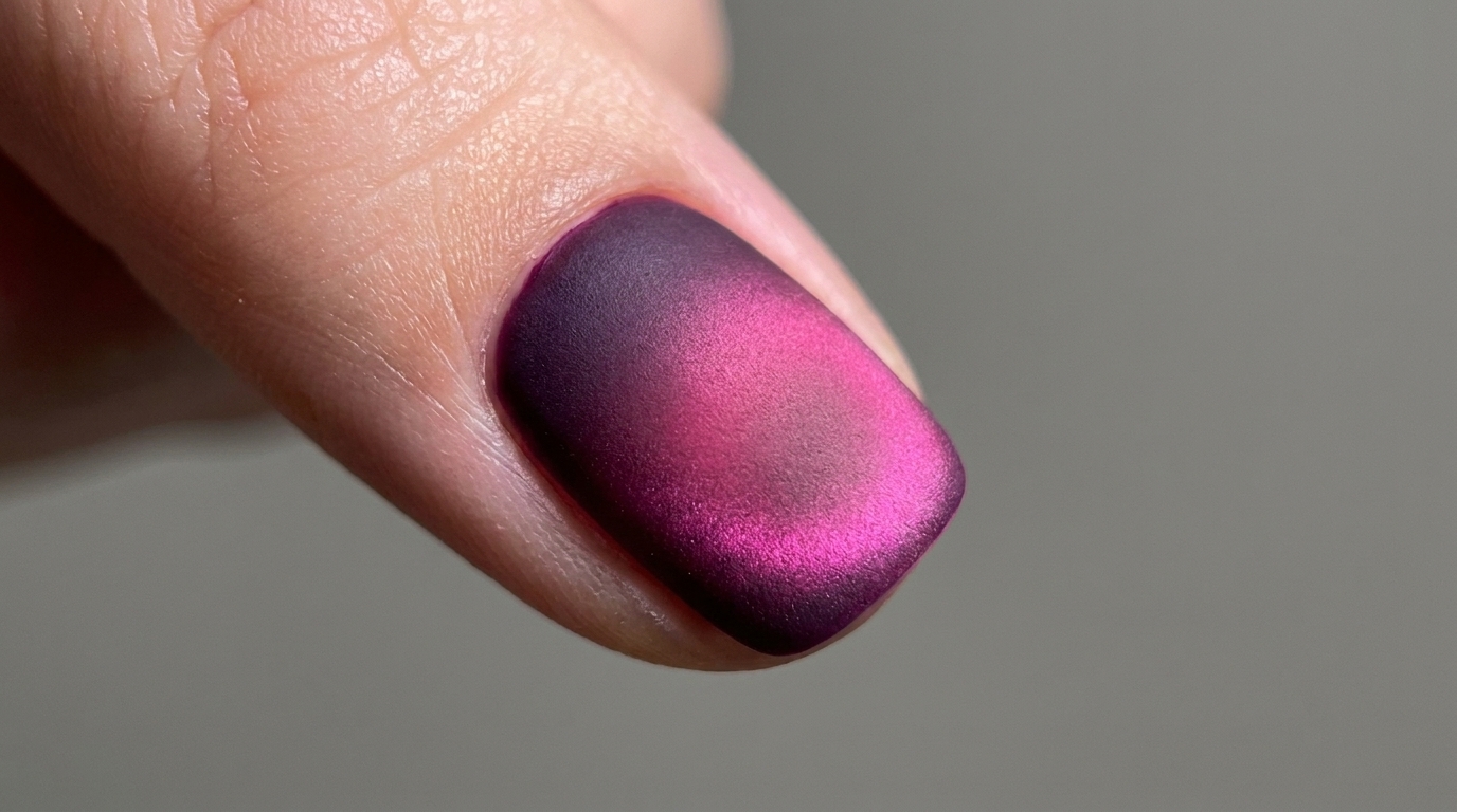 Ongles Cat-Eye Dégradés Effet Mat — Tutoriel Velouté Givré