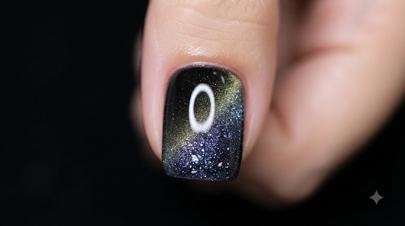Ongles Ombré Cils de Chat Voie Lactée — Tutoriel Étape par Étape