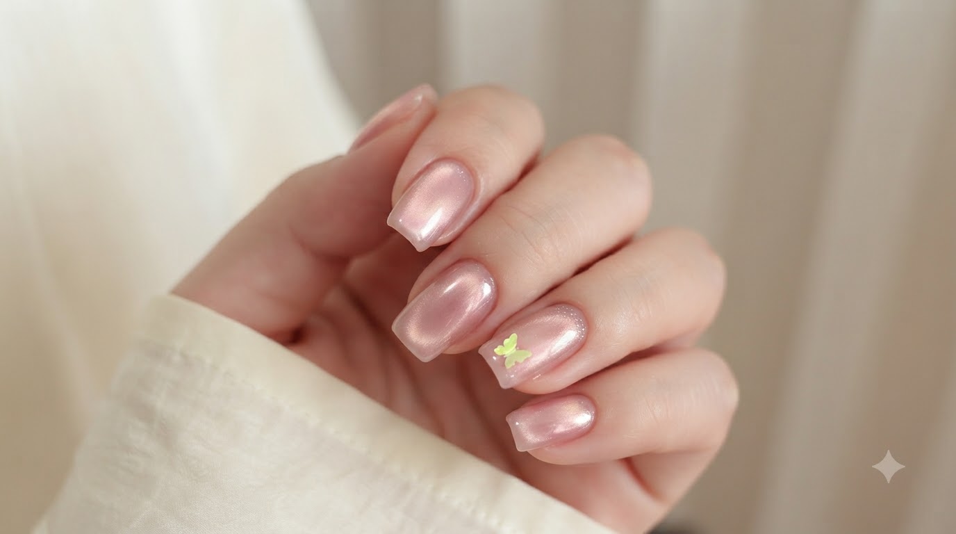 Ongles en Gel Œil de Chat Halo et Papillon — Tutoriel Étape par Étape