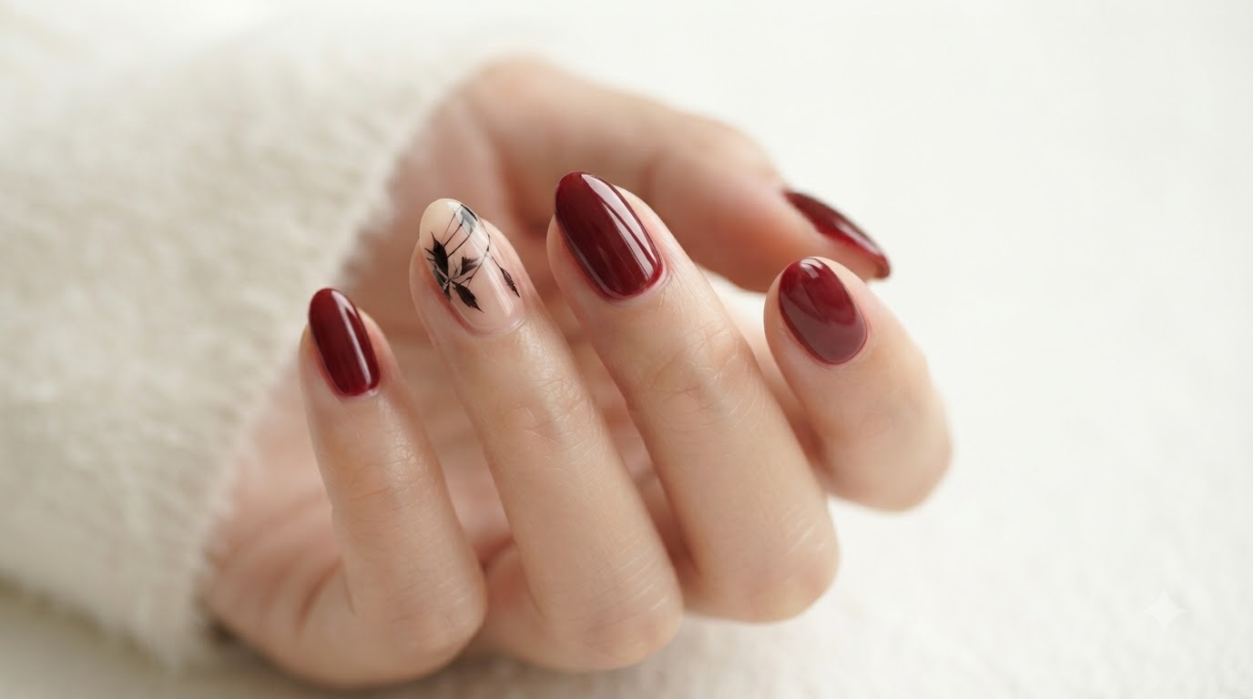 Manucure Gel Feuilles d'Automne Hivernales — Tutoriel Étape par Étape