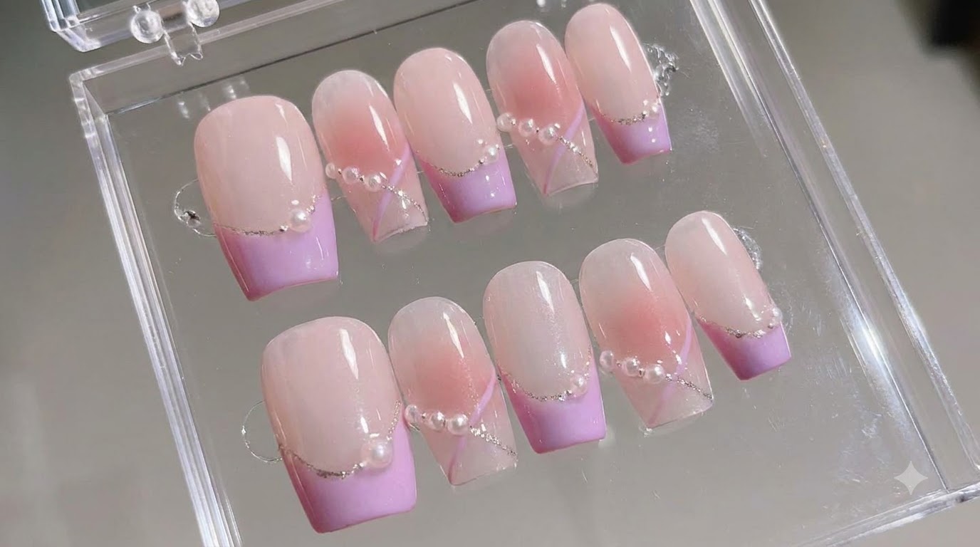 Ongles Art Perlés French Irrégulière — Tutoriel Élégant Étape par Étape