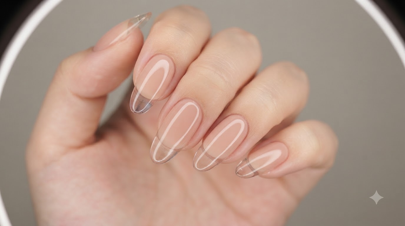 Ongles Transparents Effet Glace — Tutoriel French Manucure en Verre Cristallin
