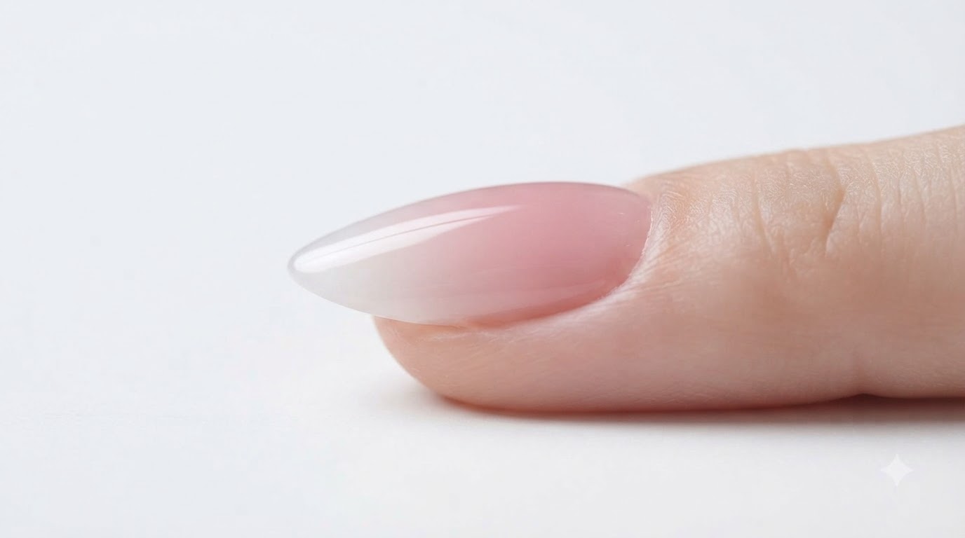 Ongles en Gel Ombré Blanc Laiteux et Rose — Tutoriel Étape par Étape