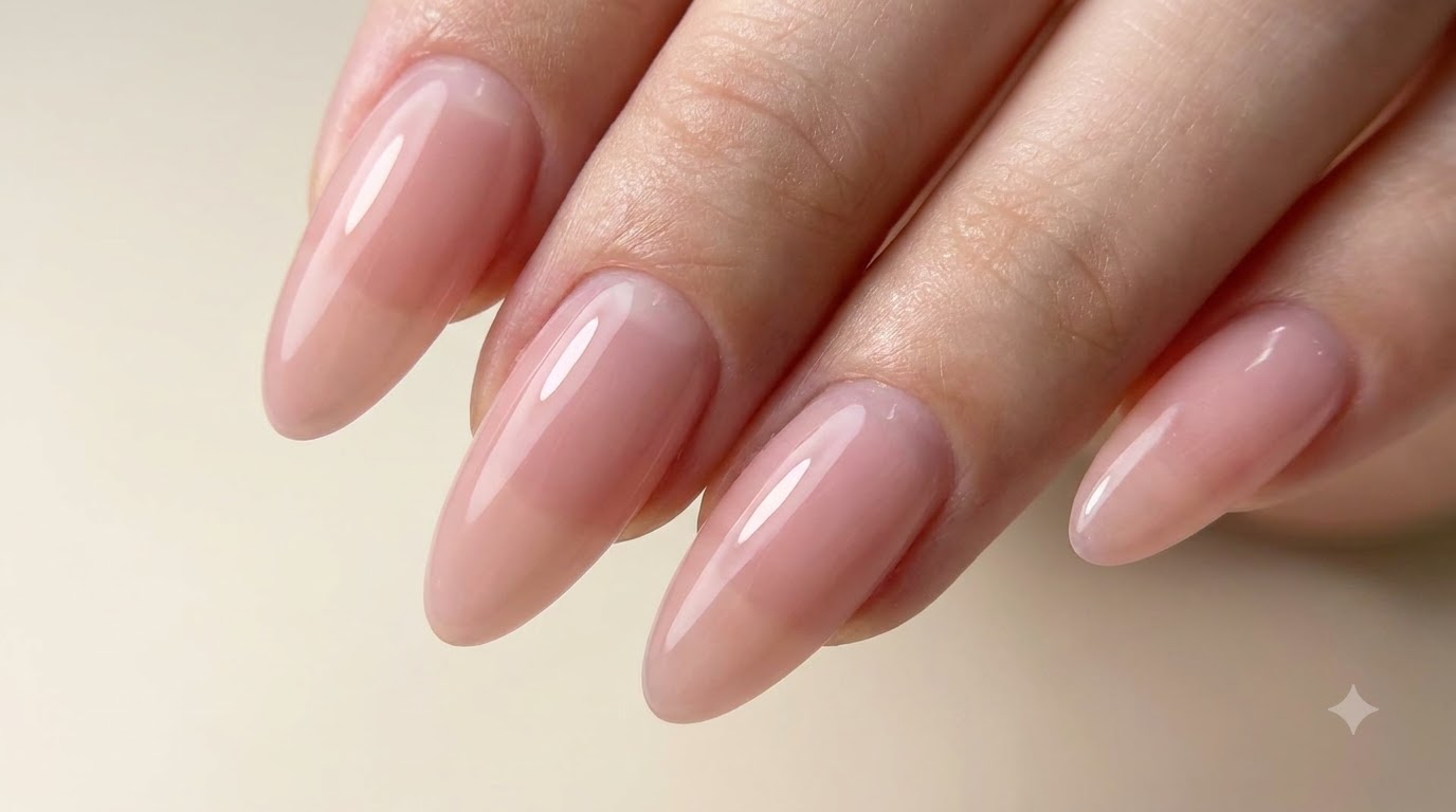 Ongles Amande en Dégradé Rose Poudré Doux — Tutoriel Étape par Étape